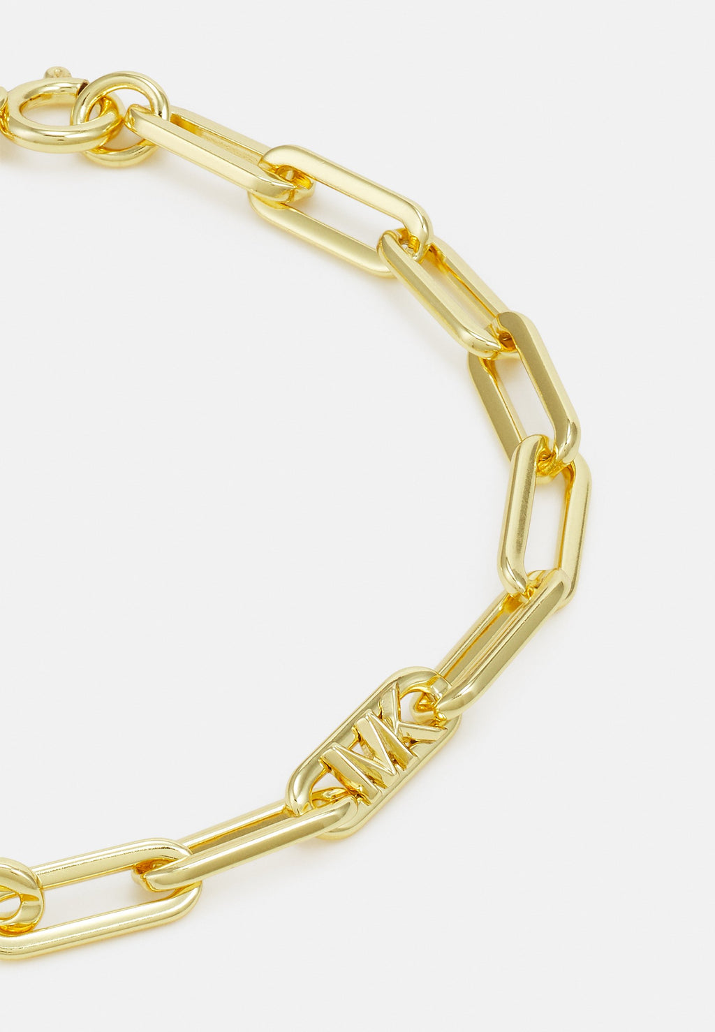 MICHAEL KORS WOMEN'S 14K GOLD-PLATED STERLING SILVER PAPERCLIP CHAIN BRACELET, MKC174400710 Media 5