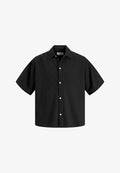 Jack & Jones JORMONTAUK WAVY TEXTURE SHIRT SS SN - Shirt - black