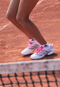 adidas Performance ADIZERO UBERSONIC 5 - Multicourt tennis shoes - white/ash pearl/lucid pink