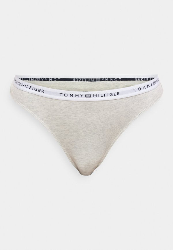 Tommy Hilfiger REPEAT LOGO WAISTBAND THONG - Thong - warm ice/grey heather