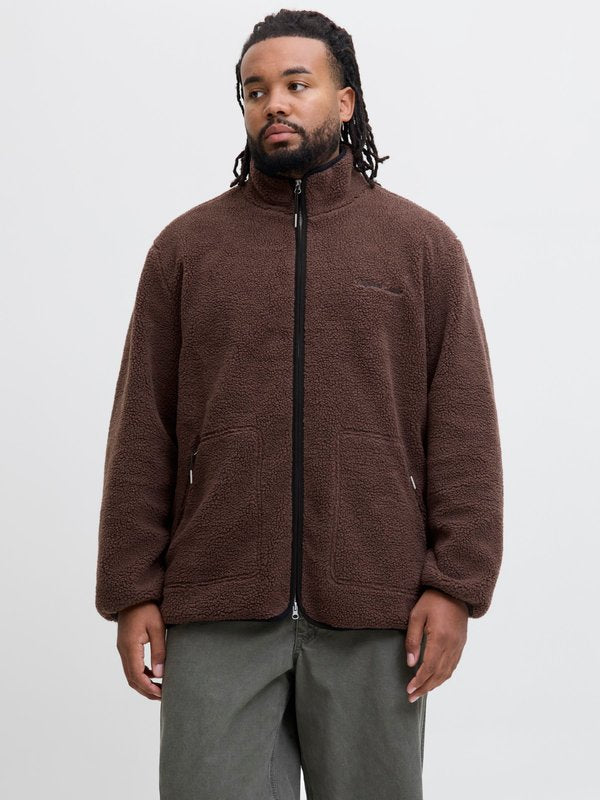 Jack & Jones Teddy Plus Size Teddy - Fleece jacket - deep mahogany