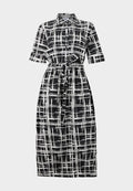 DKNY COLLARED BUTTON DOWN FIT FLARE