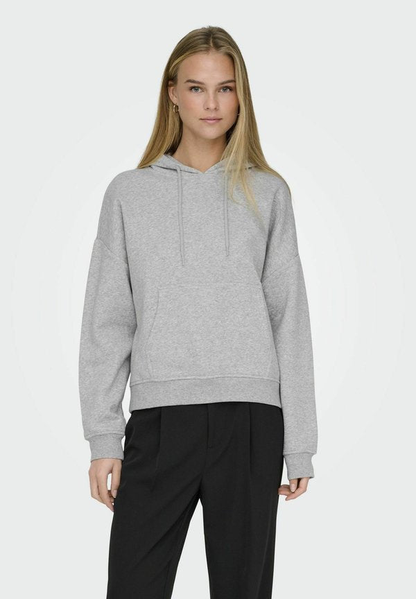 ONLY ONLSWEAT Sweat - Hoodie - light grey melange