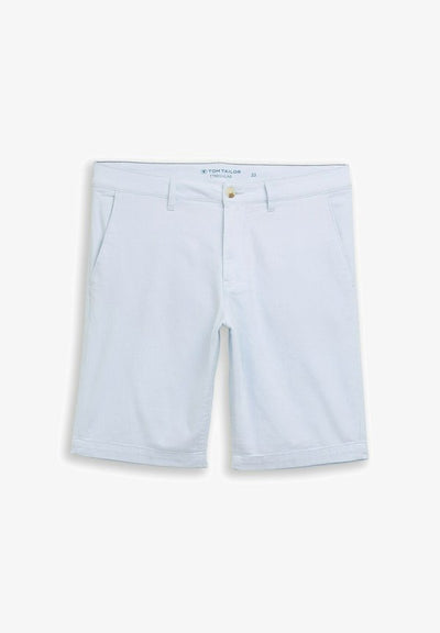 TOM TAILOR TOM TAILOR HOSEN & CHINO CHINO SHORTS MIT STRETCH - Shorts - light blue structure