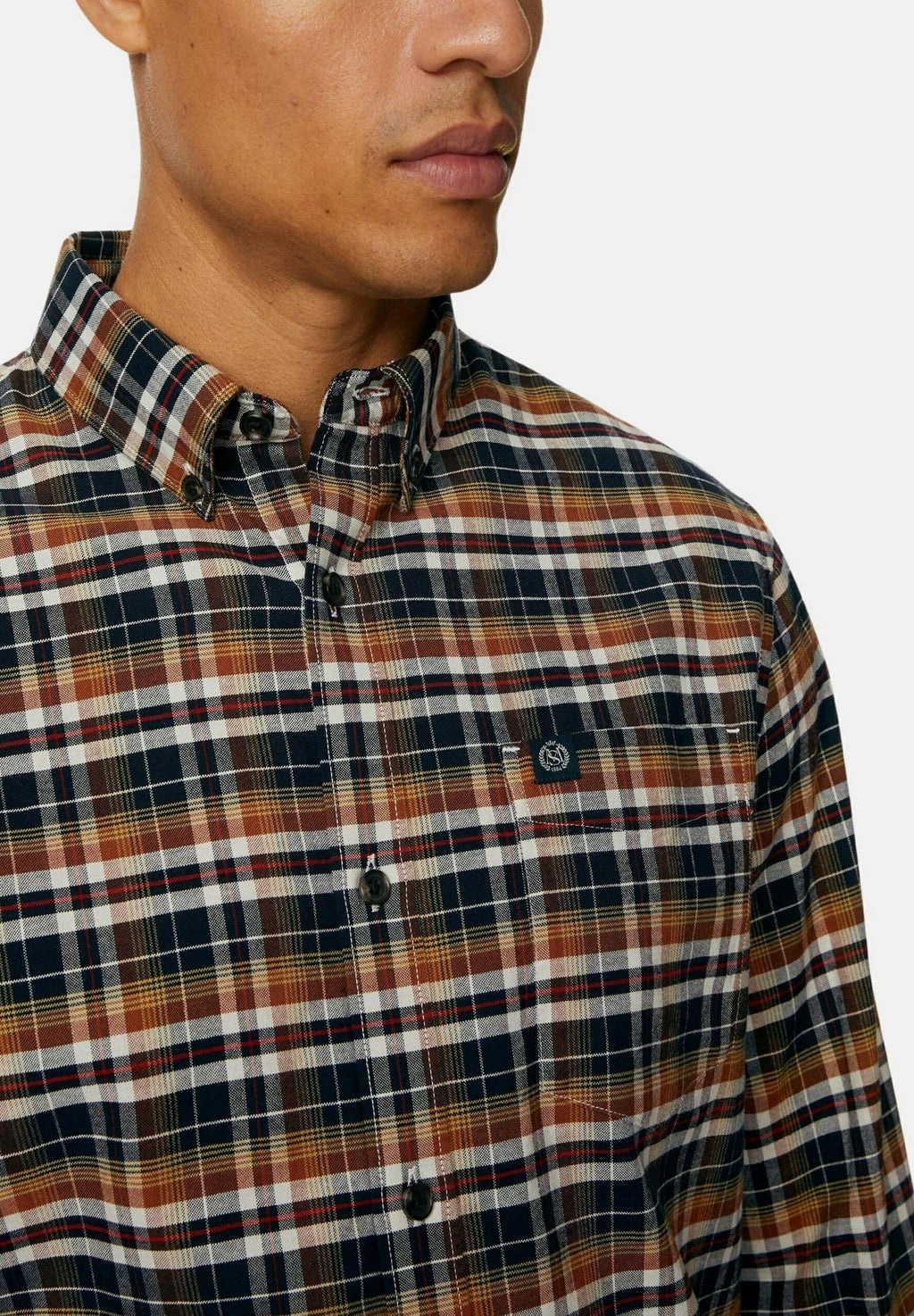 Marks & Spencer EASY IRON CHECK OXFORD