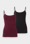 ONLY ONLLOVE SINGLET 2 PACK - Top - black/windsor wine
