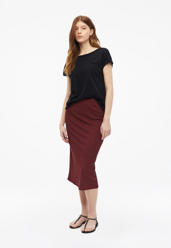s.Oliver ROCK - Pencil skirt - bordeaux