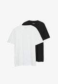 s.Oliver S.OLIVER HERREN T-SHIRT MIT LOGO-PRINT | 2 STÜCK  - Basic T-shirt -  x schwarz    x weiß