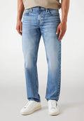 Guess BEDRUCKT - Straight leg jeans - blau