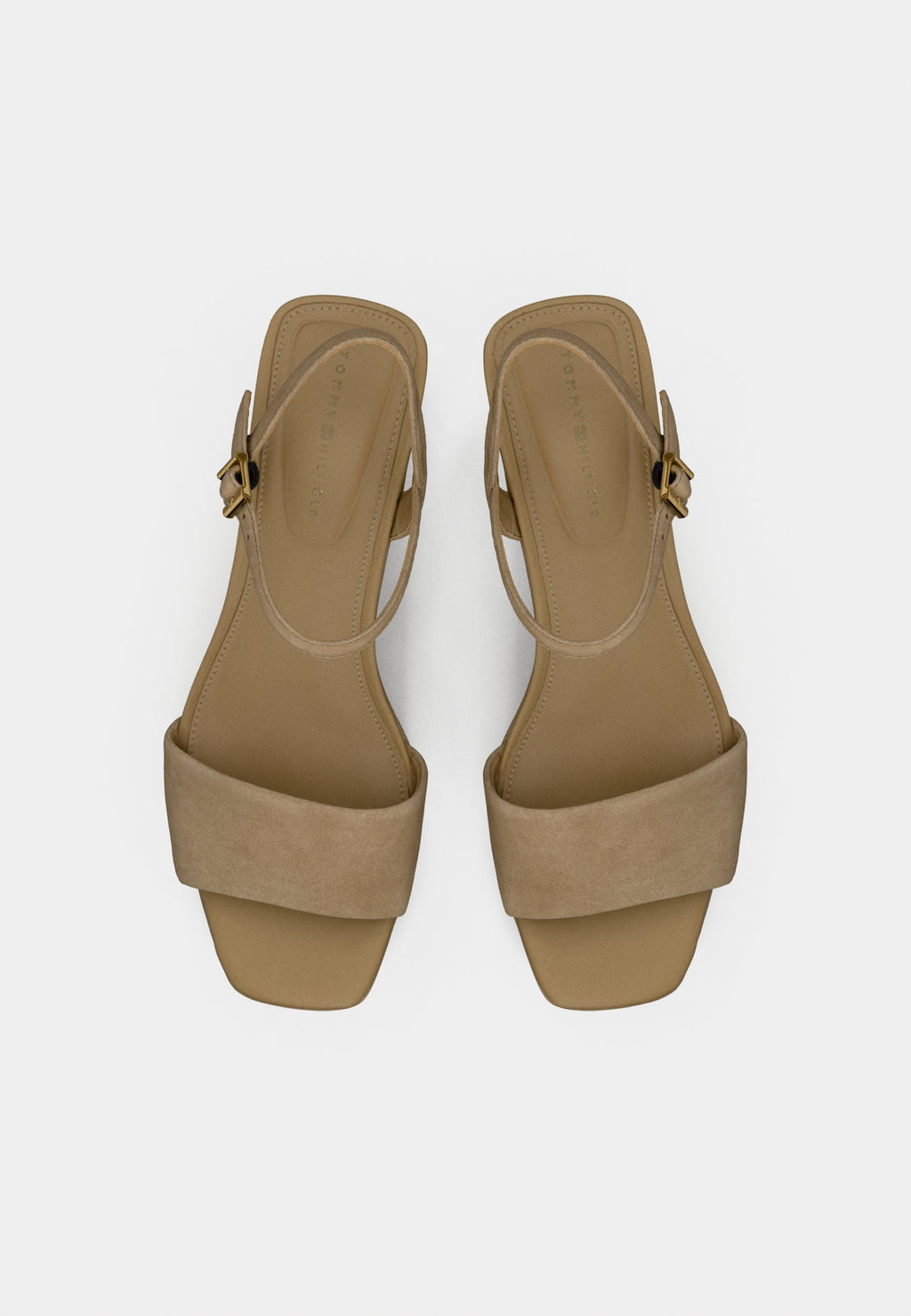 Tommy Hilfiger SUEDE TH MONOGRAM WEDGE SANDALS