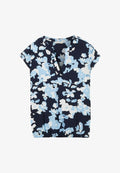 TOM TAILOR Blouse - blue cut floral design
