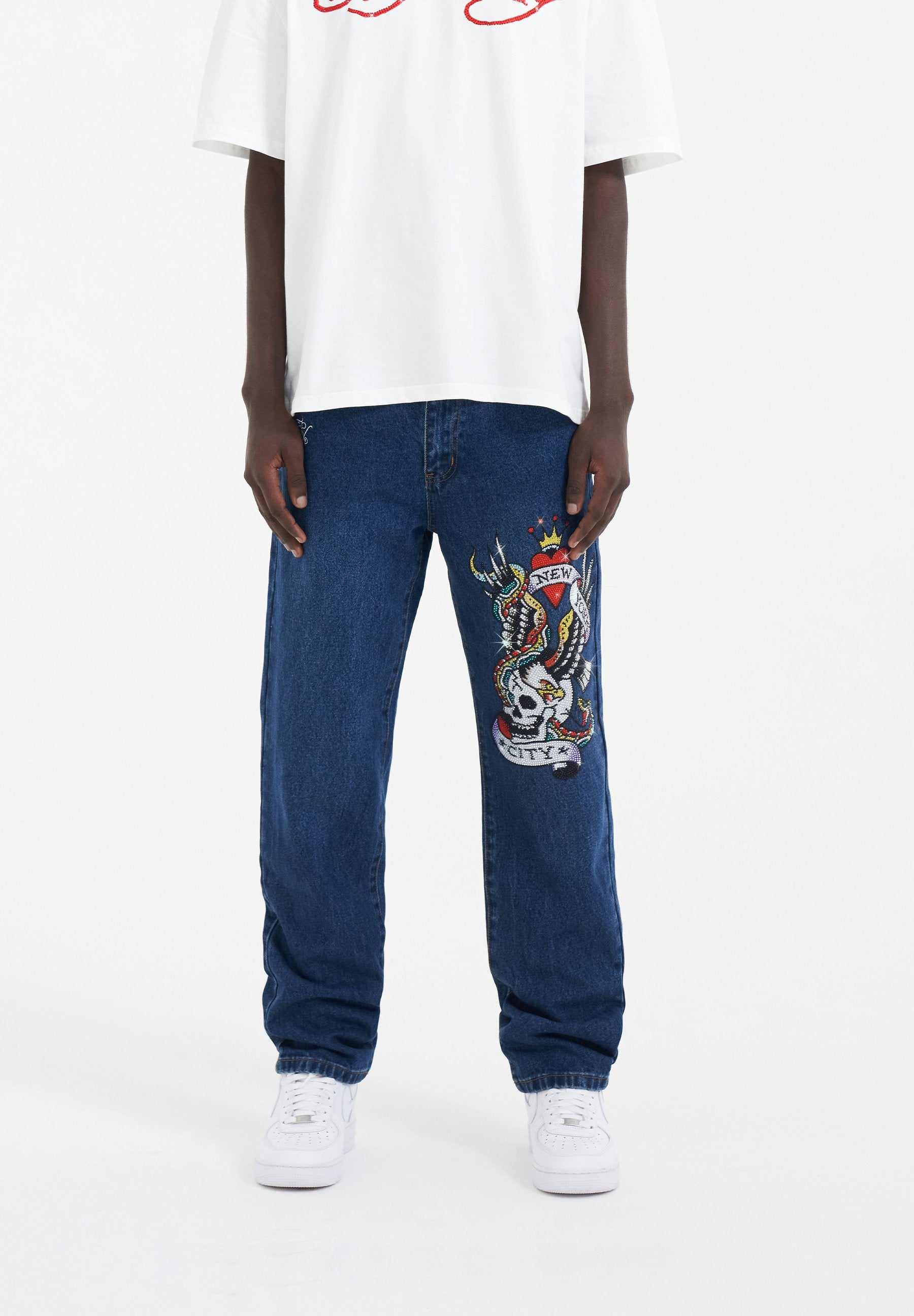 Ed Hardy NYC-SKULL DIAMANTE