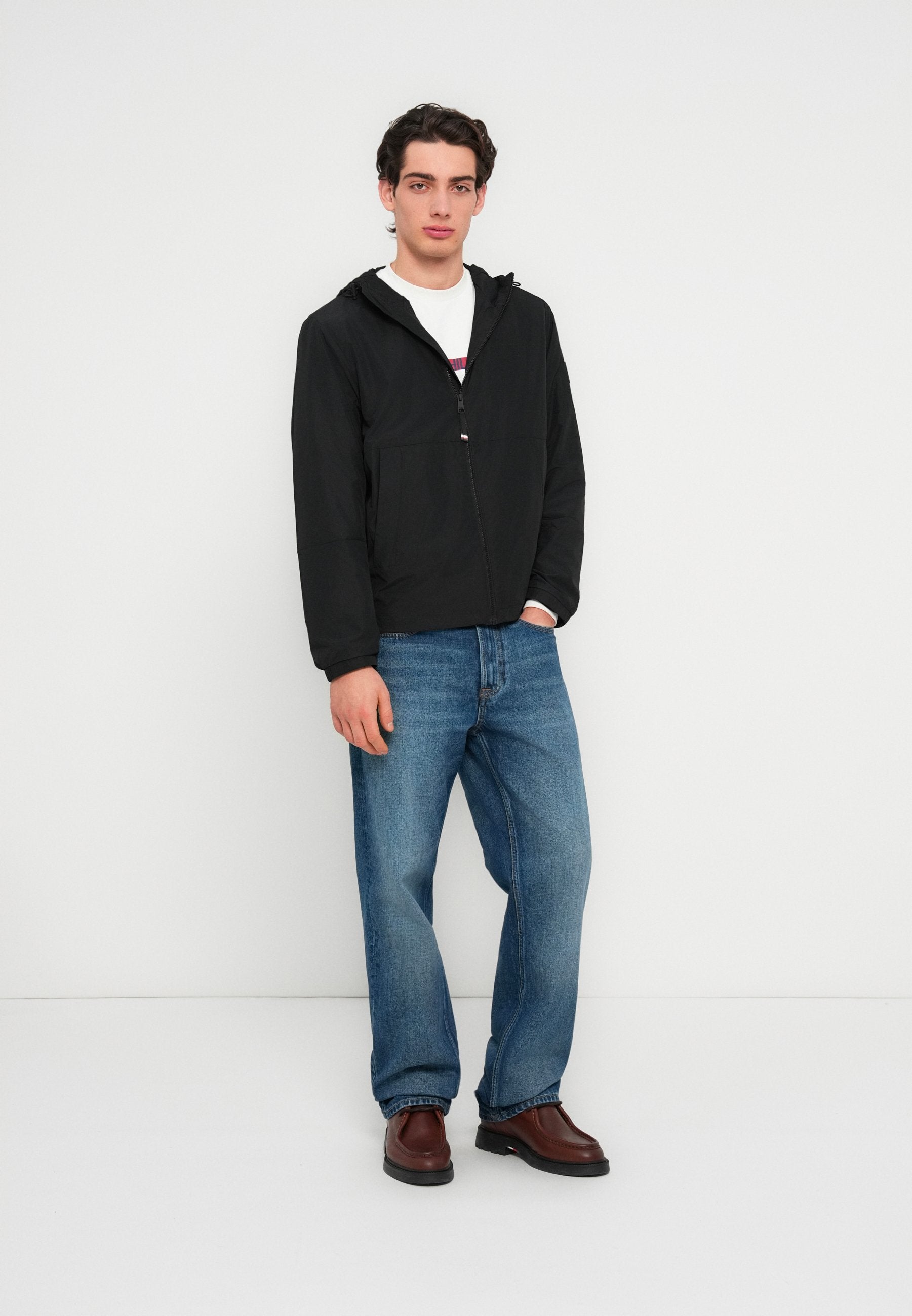 TONAL LOGO ZIP-THRU HOODED JACKET Media 2