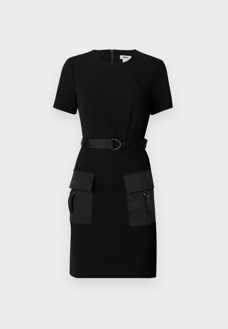 FIT AND FLARE CARGO POCKET DRESS Media 1