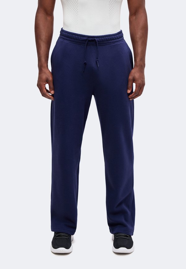 Under Armour RIVAL PANTS - Tracksuit bottoms - midnight navy/white