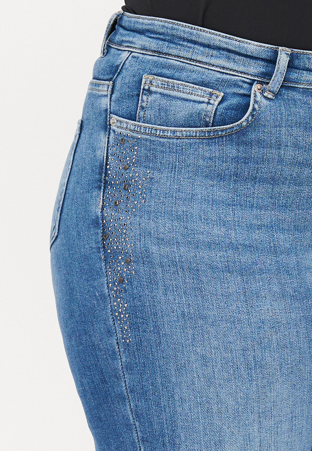 Slim fit CARSUI Mid waist Media 6