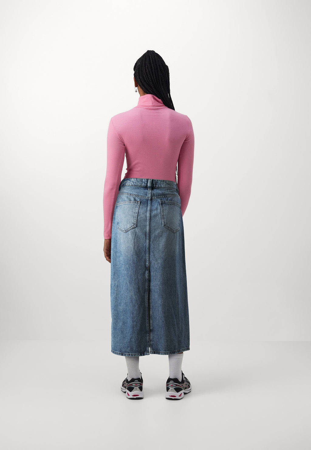ONLY ONLAYOE BACK SLIT MIDI SKIRT