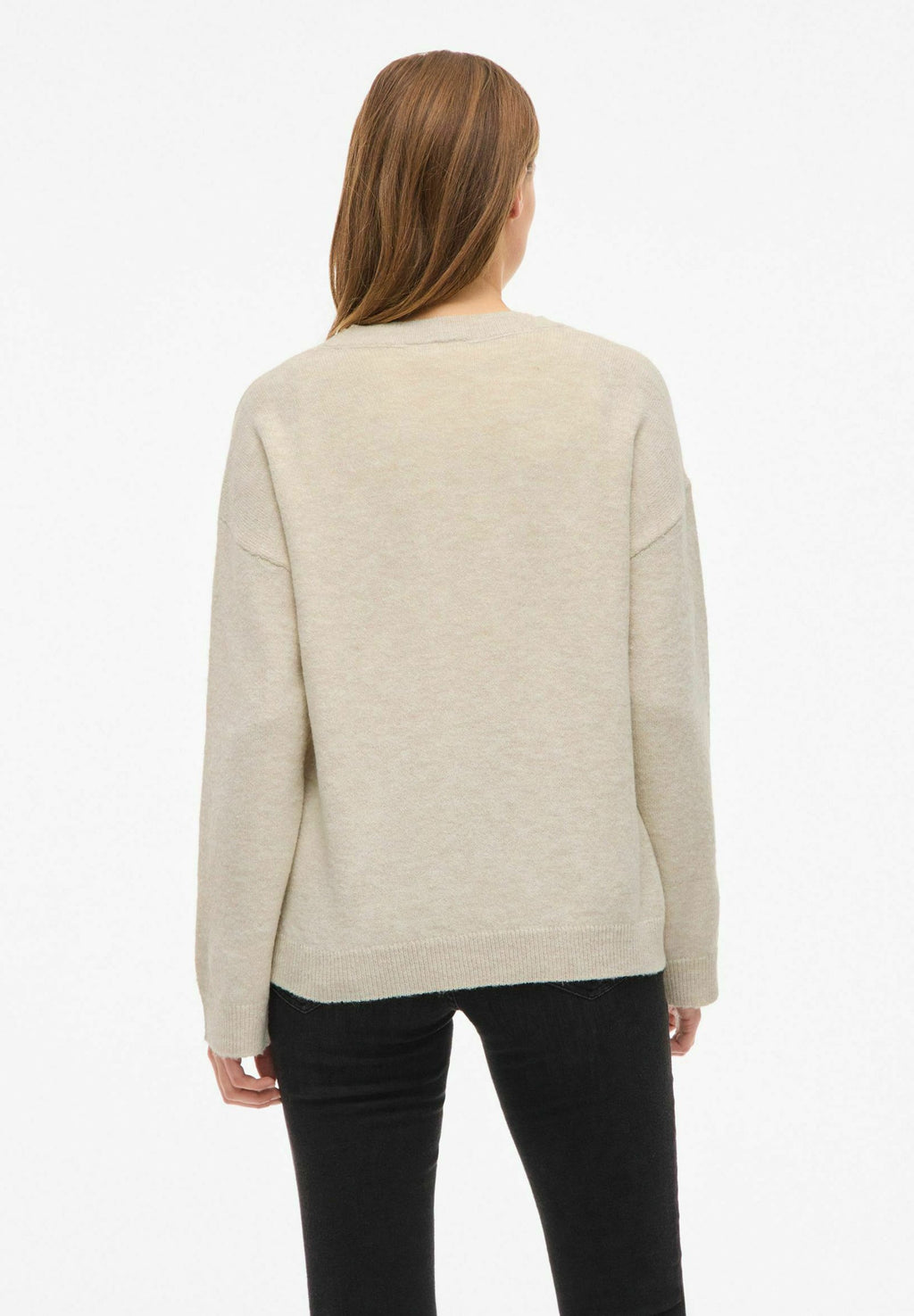 VILA VILIGA L/S O-NECK KNIT TOP - NOOS