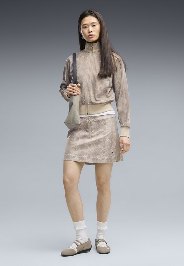 Puma T7 SNAKE PRINT ROCK - A-line skirt - mouse gray