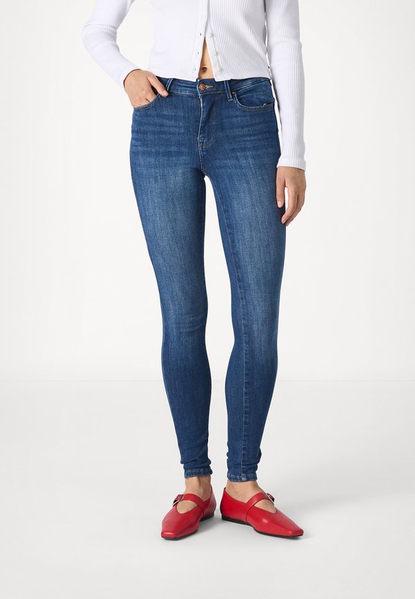 ONLY Skinny fit ONLPOWER Mid waist - Jeans Skinny Fit - dark blue denim