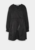 Glamorous Tall FIXED WRAP FRONT SMOCK DRESS WITH LONG SLEEVES