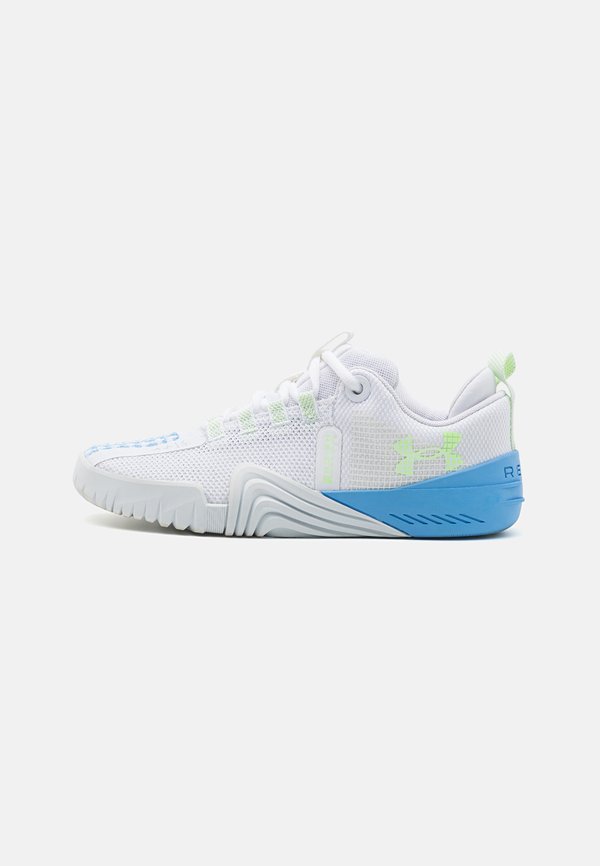 Under Armour REIGN 6 - Training shoe - white/horizon blue/morph green