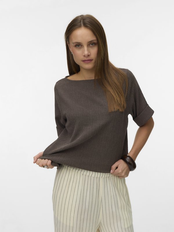 Vero Moda VMLUNA - Basic T-shirt - chocolate brown
