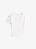 Tommy Hilfiger SLIM CODY V NECK - Basic T-shirt - ecru