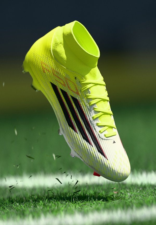 adidas Performance F50 LEAGUE MID CUT FIRM GROUND MULTI GROUND UNISEX - Football boots artificial grass - team solar yellow 2/core black/lucid red