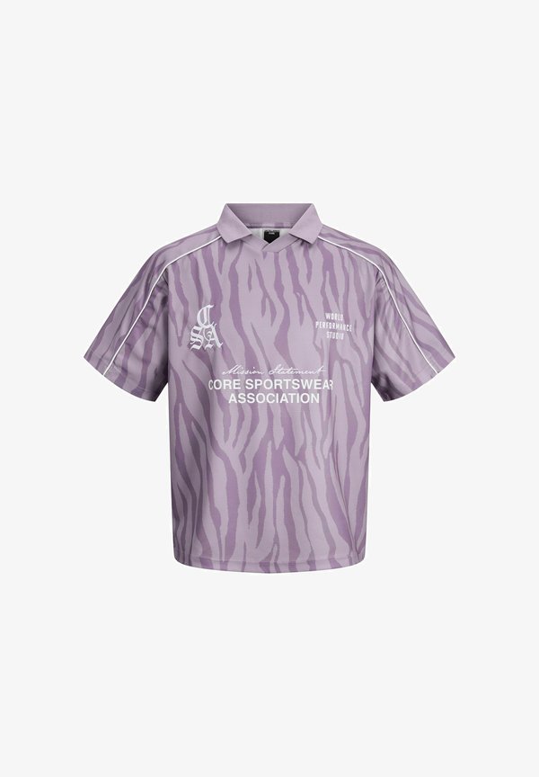 Jack & Jones JCODUST PIPING FOOTBALL OPEN COLLAR - Polo shirt - purple ash