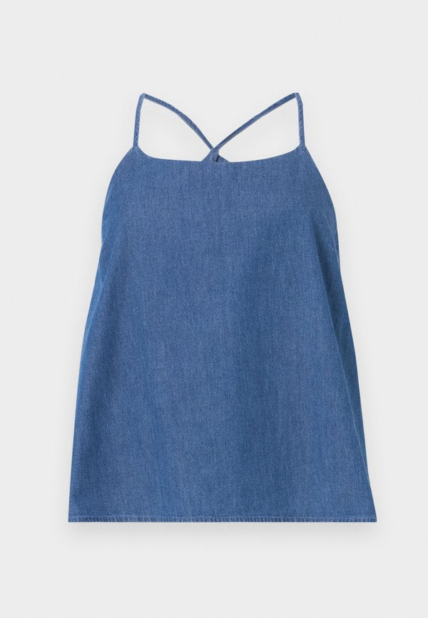 ONLY ONLNOVA - Top - medium blue denim