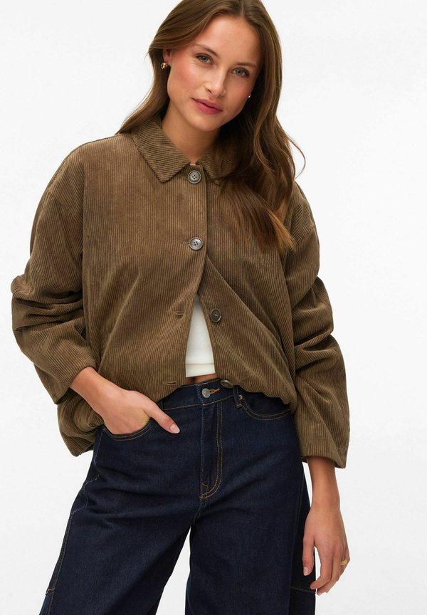 Vero Moda Corduroy AWLEAH - Summer jacket - chocolate chip