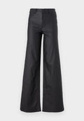 ONLY ONLMADISON WIDE COATED PANT  - Wide Leg - black