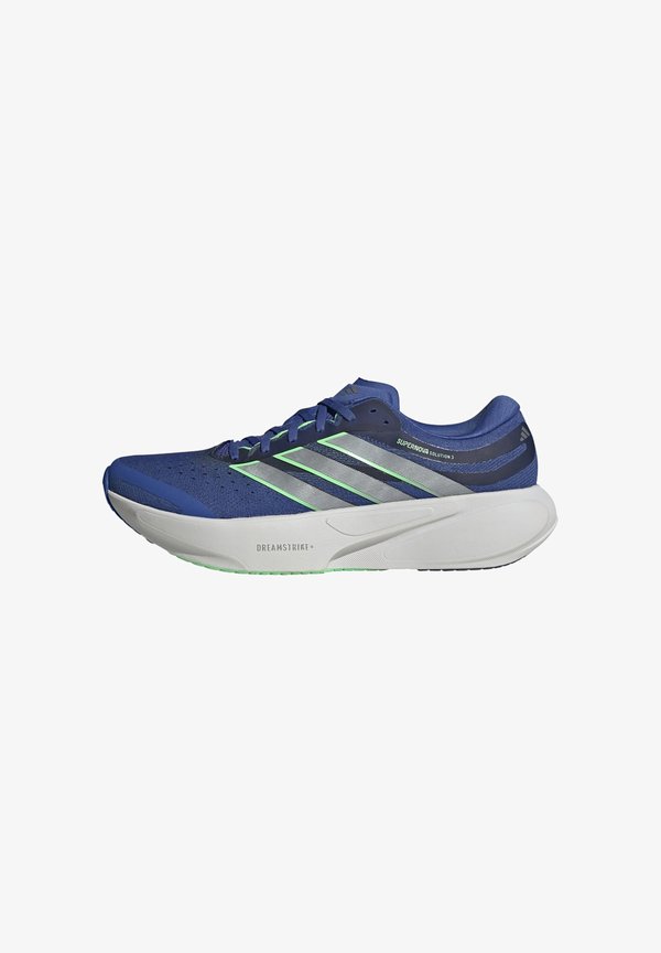 adidas Performance SUPERNOVA SOLUTION 3 - Road running shoes - dual indigo tech grey metallic lime burst