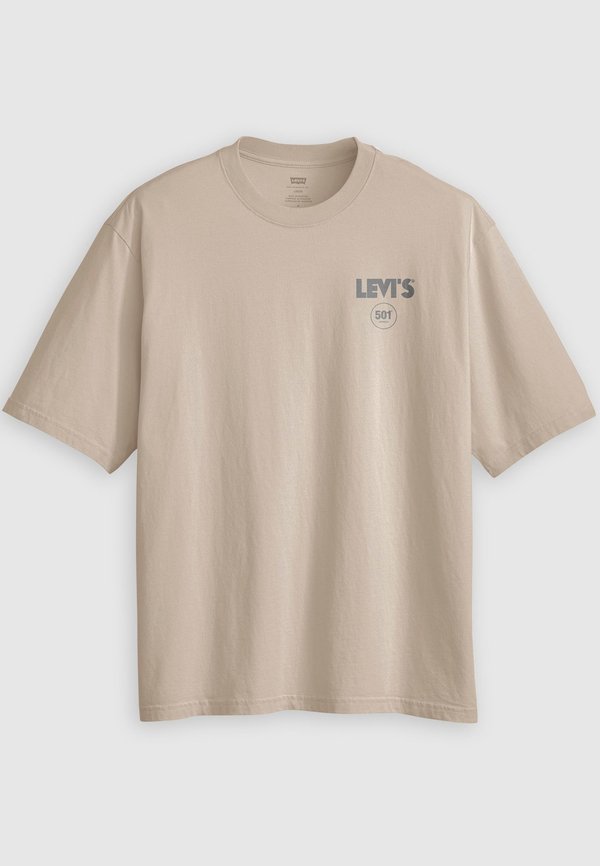 Levi's® LSE HALF SLEEVE TEE - Print T-shirt - zipper radio back we have seen the future front vintage khaki