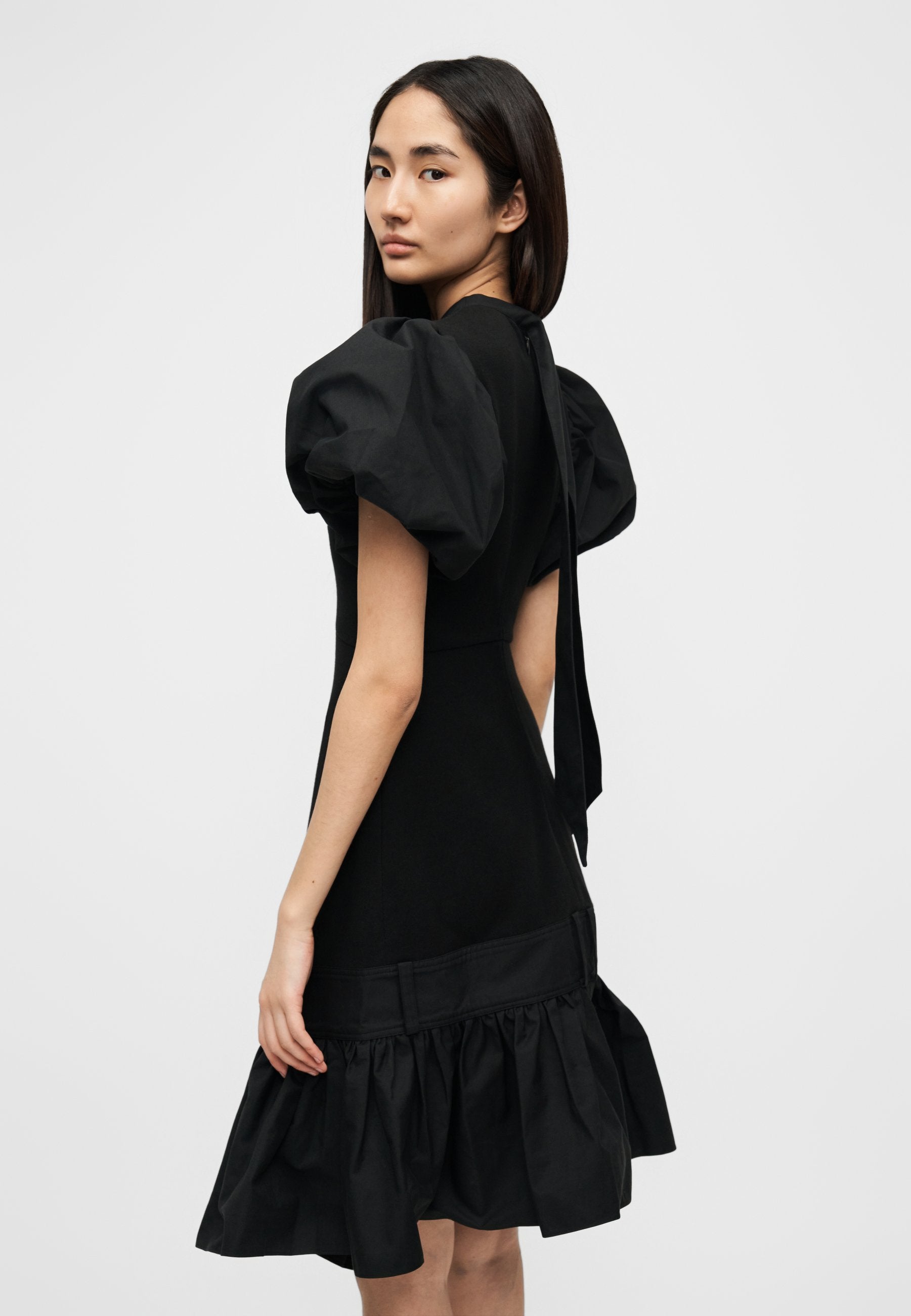 ROKH BELTED PUFF SLEEVE