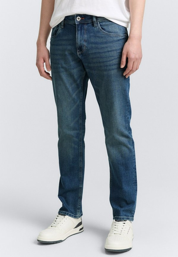 TOM TAILOR TTMARVIN STRAIGHT FIT - Straight leg jeans - used mid stone blue denim
