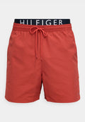 Tommy Hilfiger LOGO MEDIUM DRAWSTRING - Swimming shorts - terra red