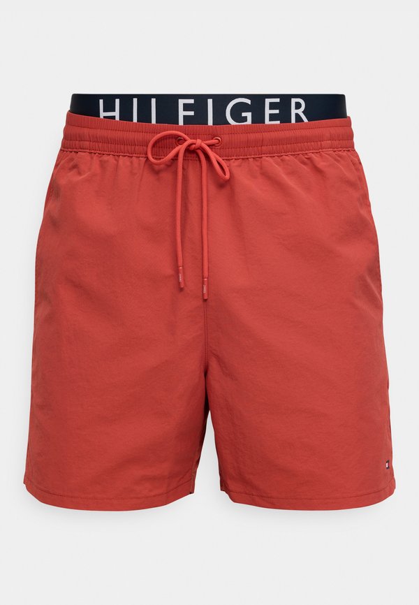 Tommy Hilfiger LOGO MEDIUM DRAWSTRING - Swimming shorts - terra red