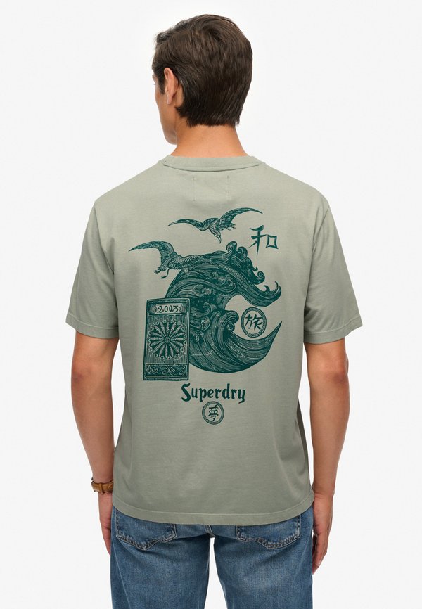Superdry & Co TOKYO NARRATIVE - Print T-shirt - slate grey