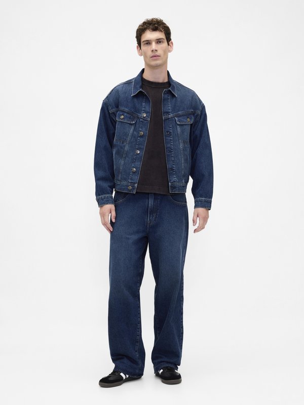GAP STRANGER THINGS FLANNEL-LINED EXTRA BAGGY JEANS