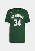 Nike Performance NBA GIANNIS ANTETOKOUNMPO MILWAUKEE BUCKS NAME AND NUMBER TEE - Print T-shirt - fir/antetokounmpo