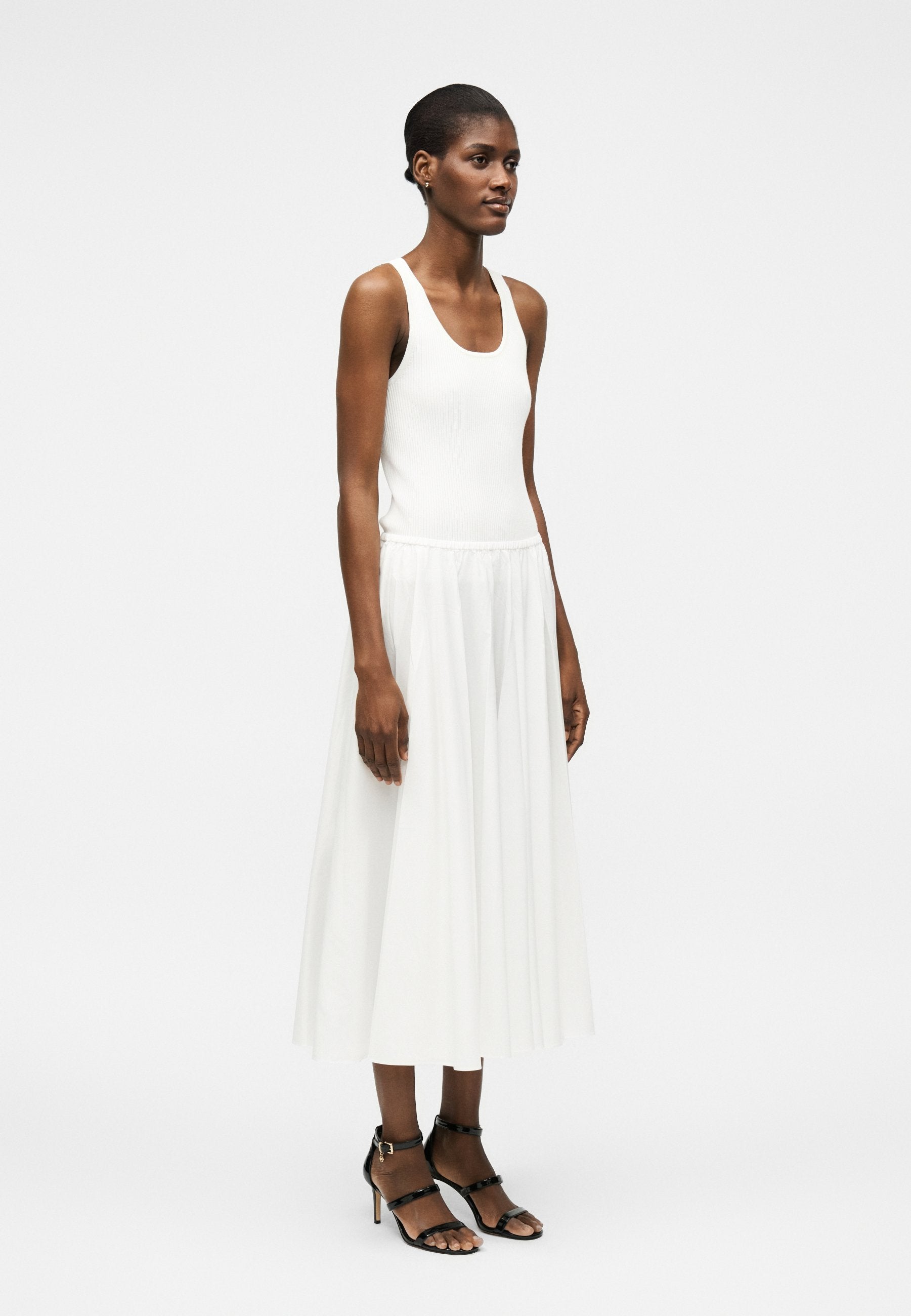 Norma Kamali FLARED SKIRT TO MIDCALF