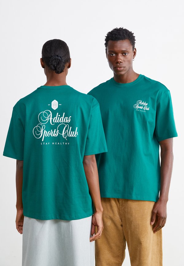 adidas Originals SPORTSCLUB TEE UNISEX - Print T-shirt - collegiate green