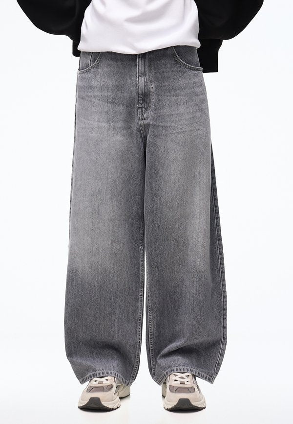 Bershka SUPER BAGGY - JEANS - Baggy Jeans - grey