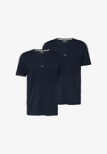 s.Oliver S.OLIVER HERREN HENLEY T-SHIRT | 2 STÜCK - Basic T-shirt - x blau