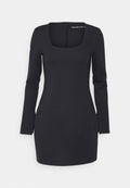 SPLIT CUFF PONTE SHORT DRESS - Abercrombie & Fitch - View 1