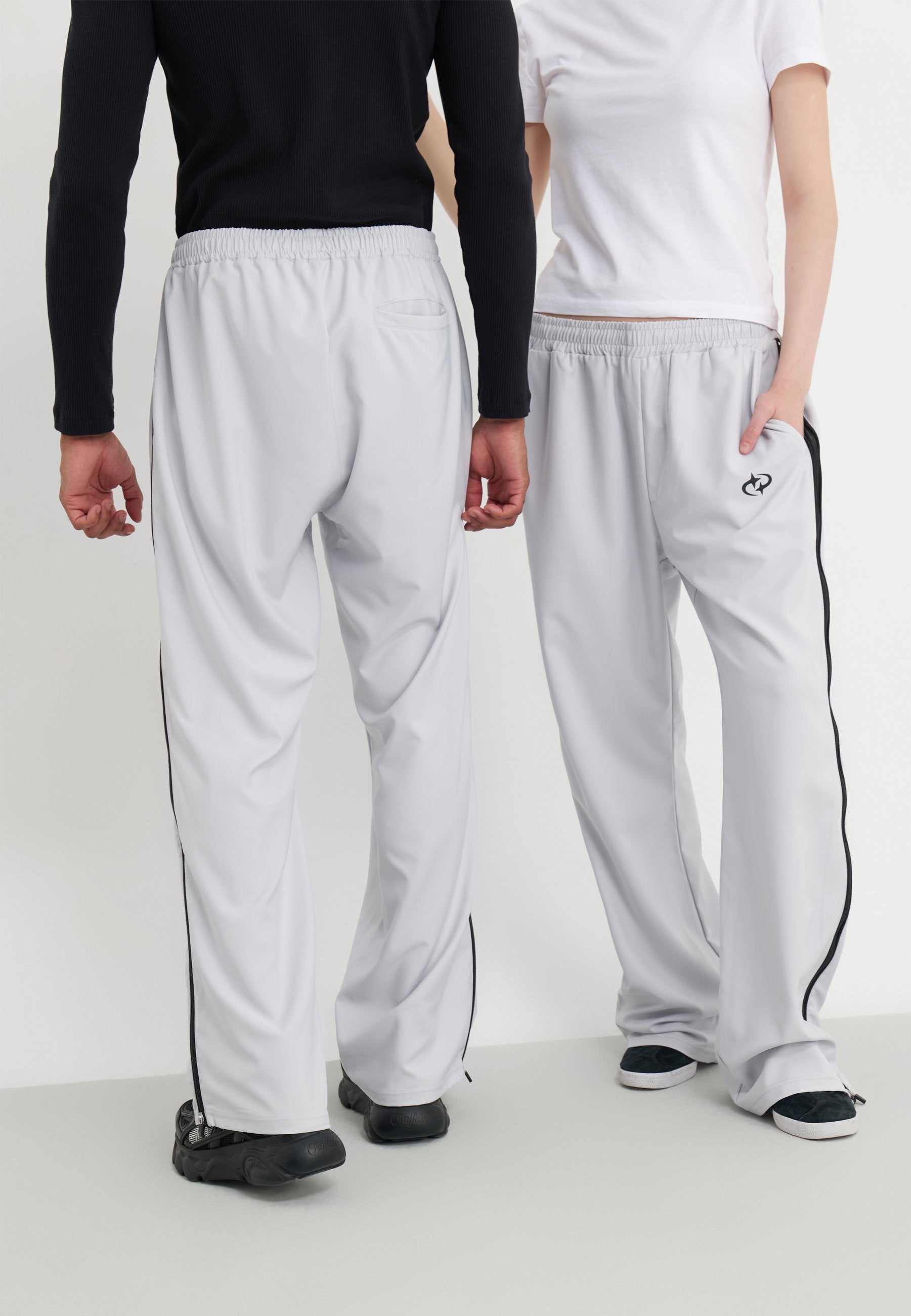 YOURTURN UNISEX SIDE-ZIP JOGGING TROUSERS