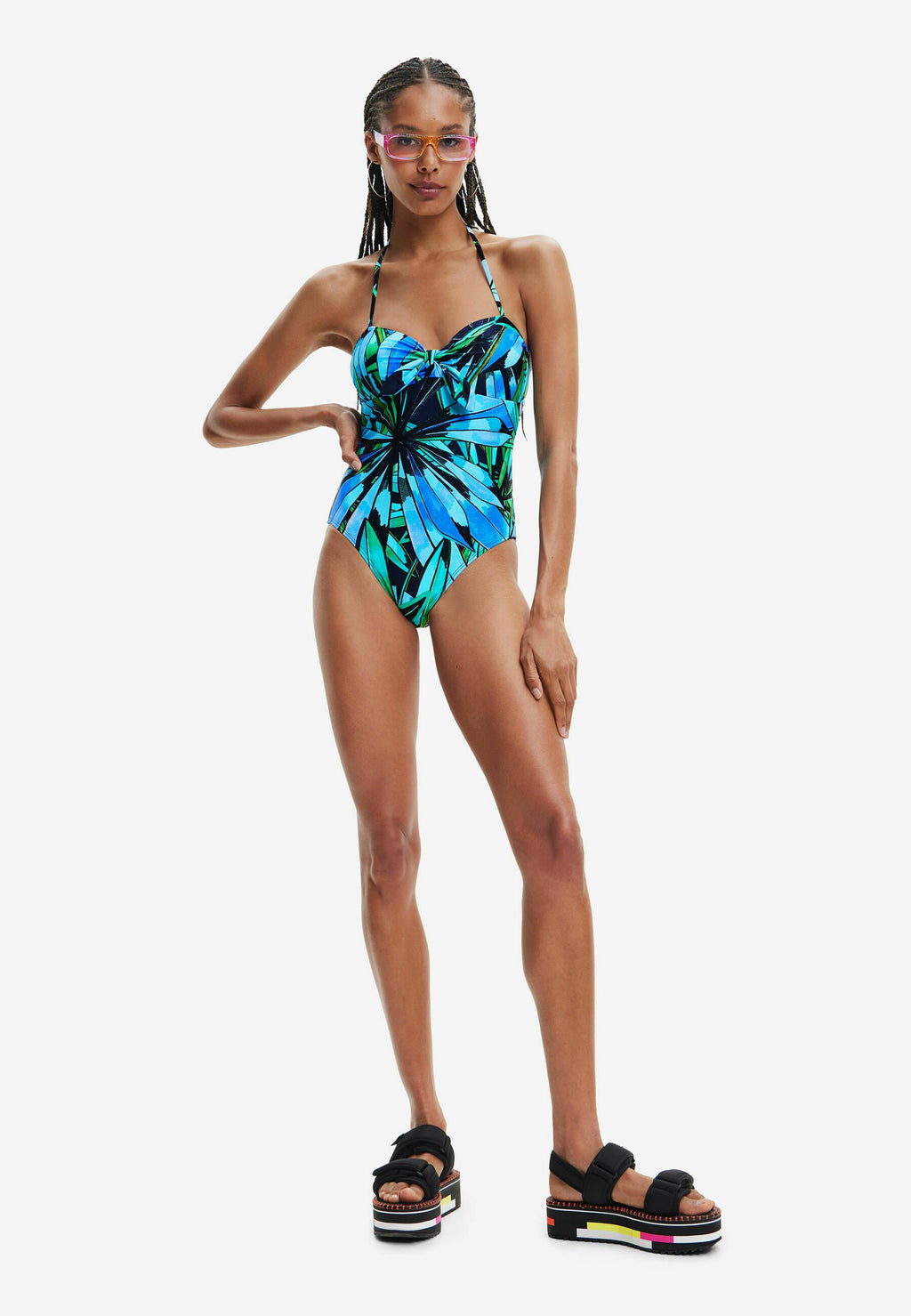 Desigual TROPICAL KNOT SWIMSUIT