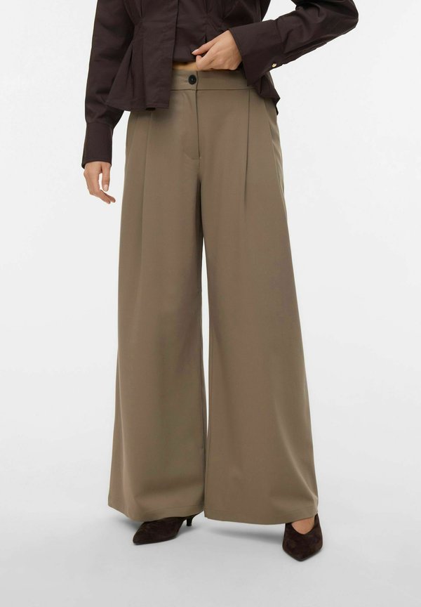 Vero Moda Tailored VMSTELLA Mid waist - Trousers - driftwood